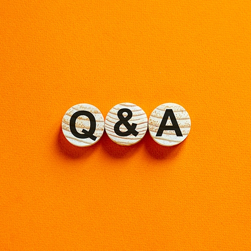 Academic interview with our Health Psychology Course Leader Dr Liz Simpson - Q&A letters on an orange background thumbnail