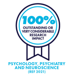 100% outstanding or very considerable research impact (REF, 2021)